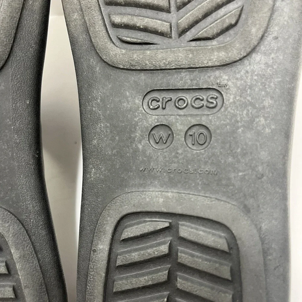Crocs Women's Boca Wedge Flip Flop Sandals Black 10